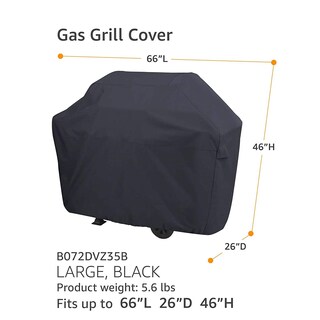 Foto 3 | Funda Para Parrilla De Gas Amazon Basics, 66 Pulgadas, Negra - Venta Internacional.