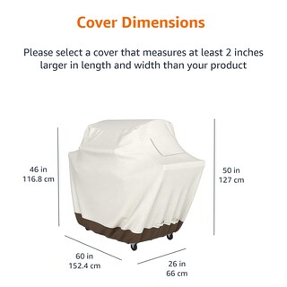 Foto 2 | Funda Para Parrilla De Gas Amazon Basics, 152 Cm, Color Beige - Venta Internacional.