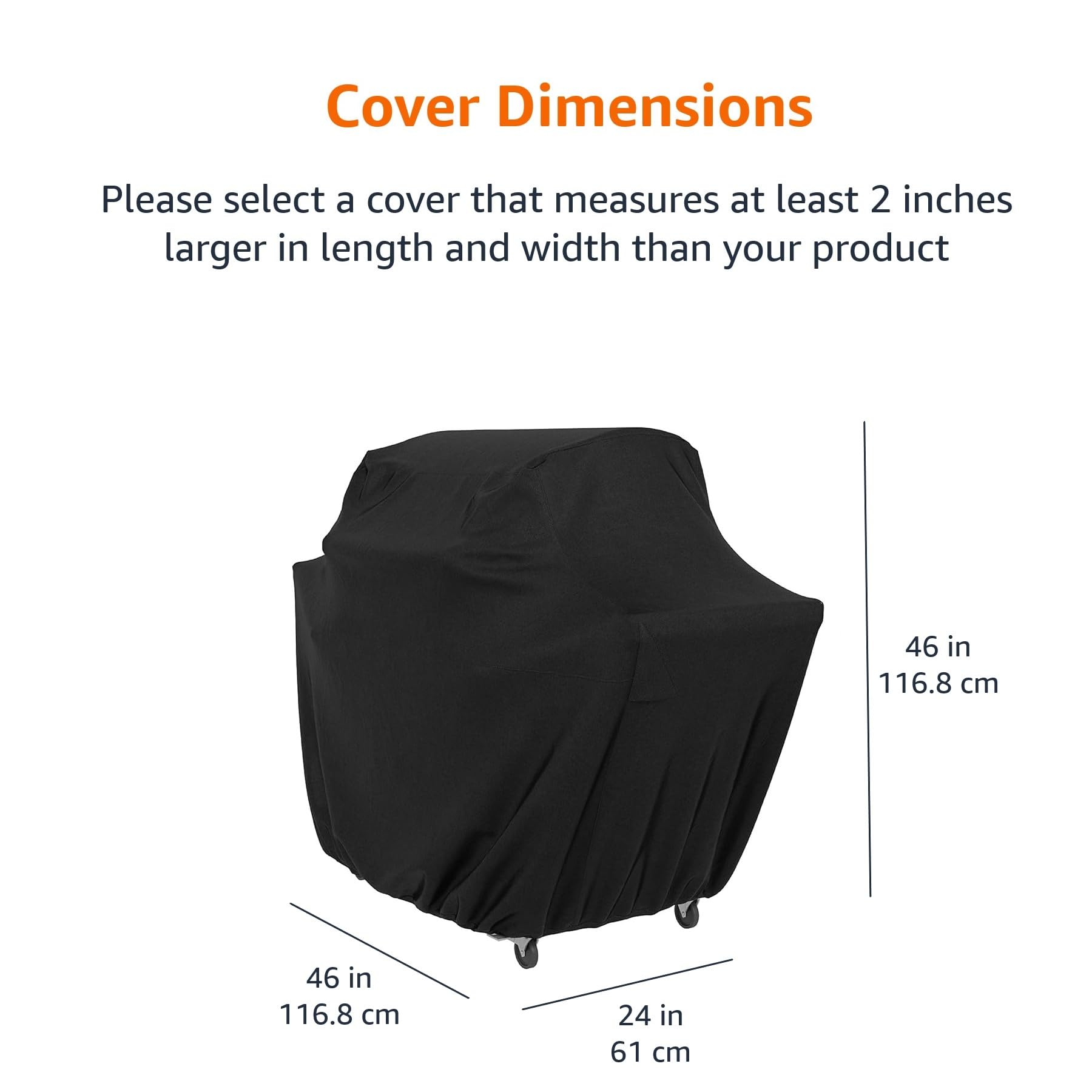 Foto 3 pulgar | Funda Para Parrilla De Gas Amazon Basics, 46 Cm, Pequeña, Negra - Venta Internacional.