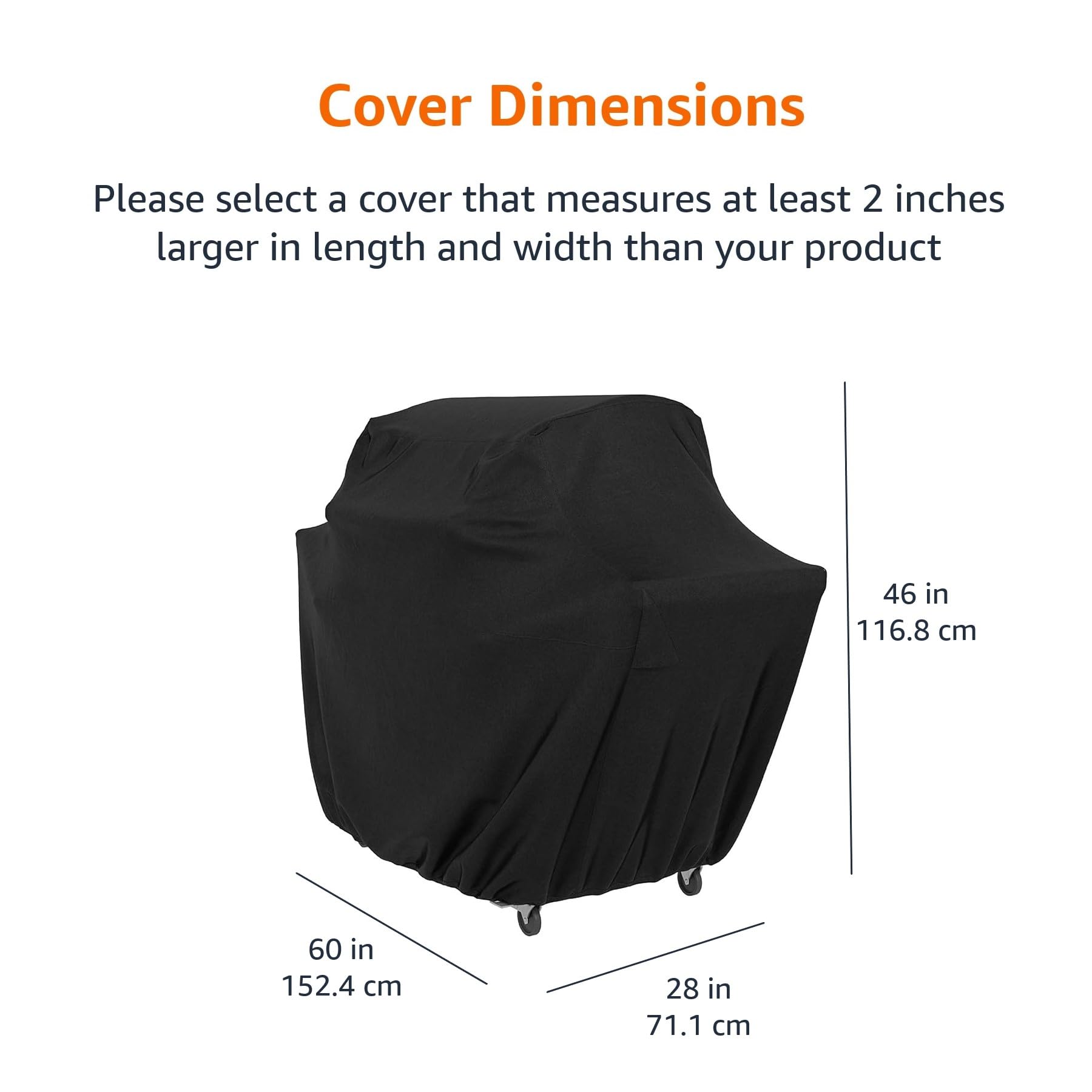 Foto 3 pulgar | Funda Para Parrilla De Gas Amazon Basics, 152 X 71 X 117 Cm, Color Negro - Venta Internacional.