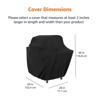 Foto 2 | Funda Para Parrilla De Gas Amazon Basics, 152 X 71 X 117 Cm, Color Negro - Venta Internacional.
