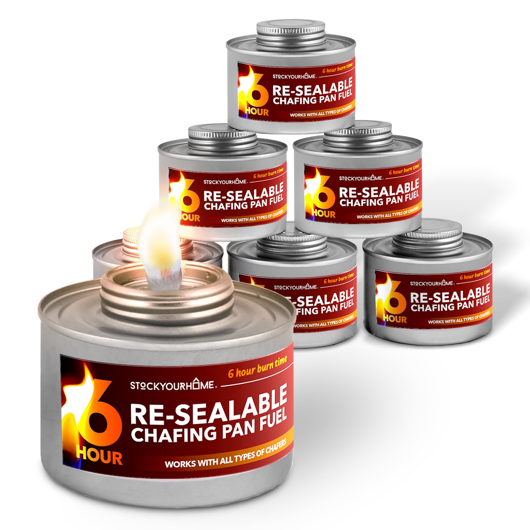Latas De Combustible Para Calentar Alimentos Para 6 Horas (paquete De 6) Para Calentar Tu Hogar - Venta Internacional.