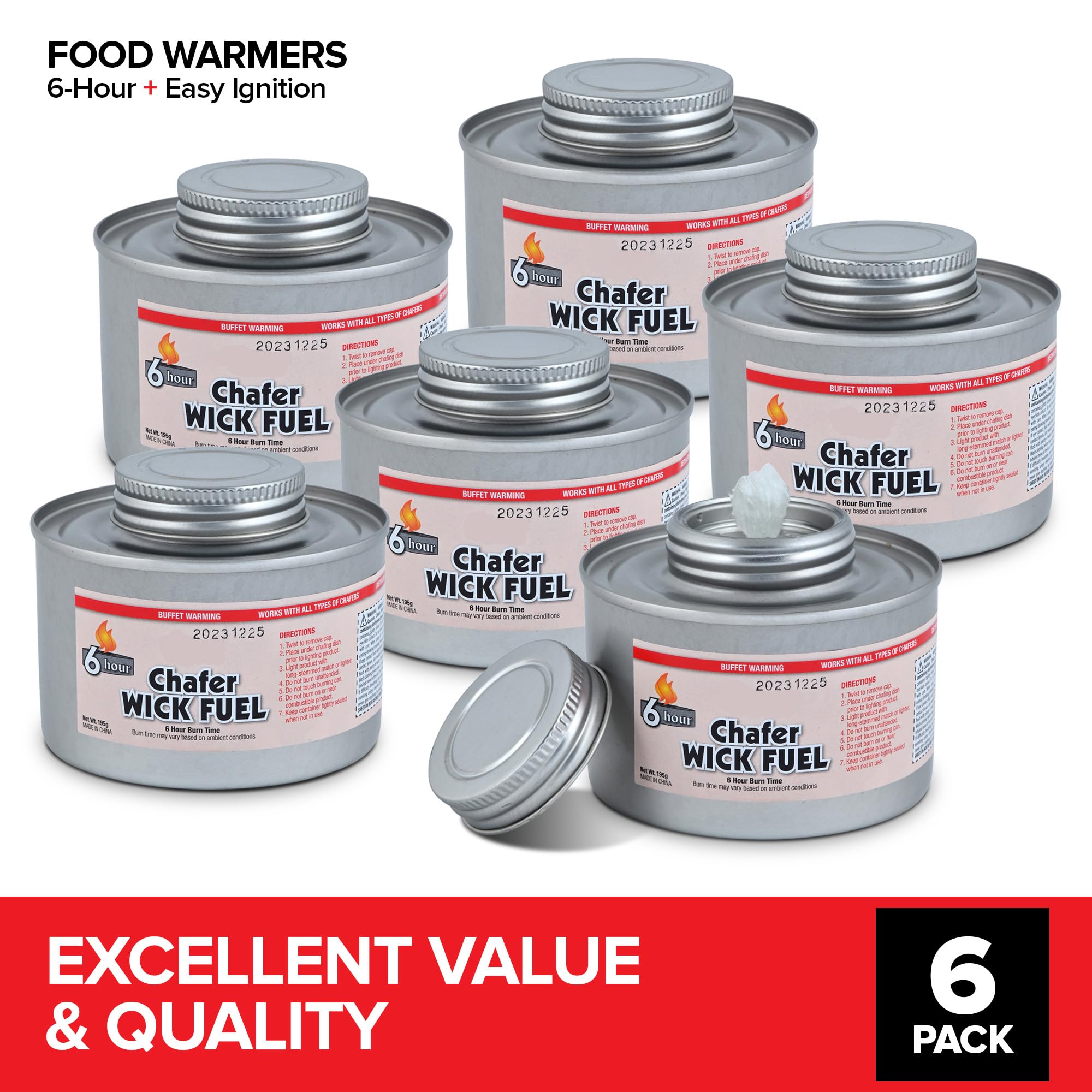 Foto 3 pulgar | Latas De Combustible Para Calentar Alimentos Para 6 Horas (paquete De 6) Para Calentar Tu Hogar - Venta Internacional.