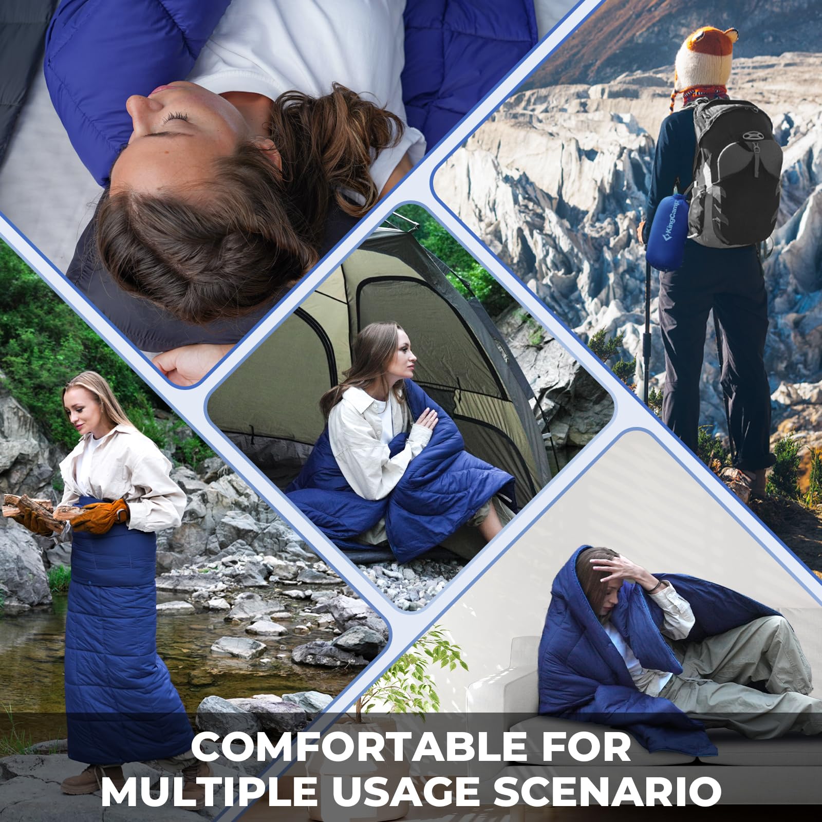 Foto 6 pulgar | Manta De Camping Kingcamp Ligera, Repelente Al Agua, 600 G - Venta Internacional.