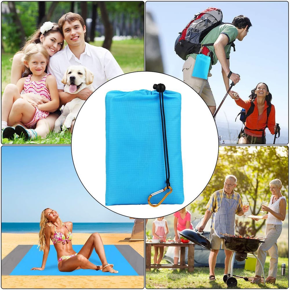 Foto 4 pulgar | Manta Impermeable Para Pícnic Beach, 2 M X 2 M, Color Azul - Venta Internacional.
