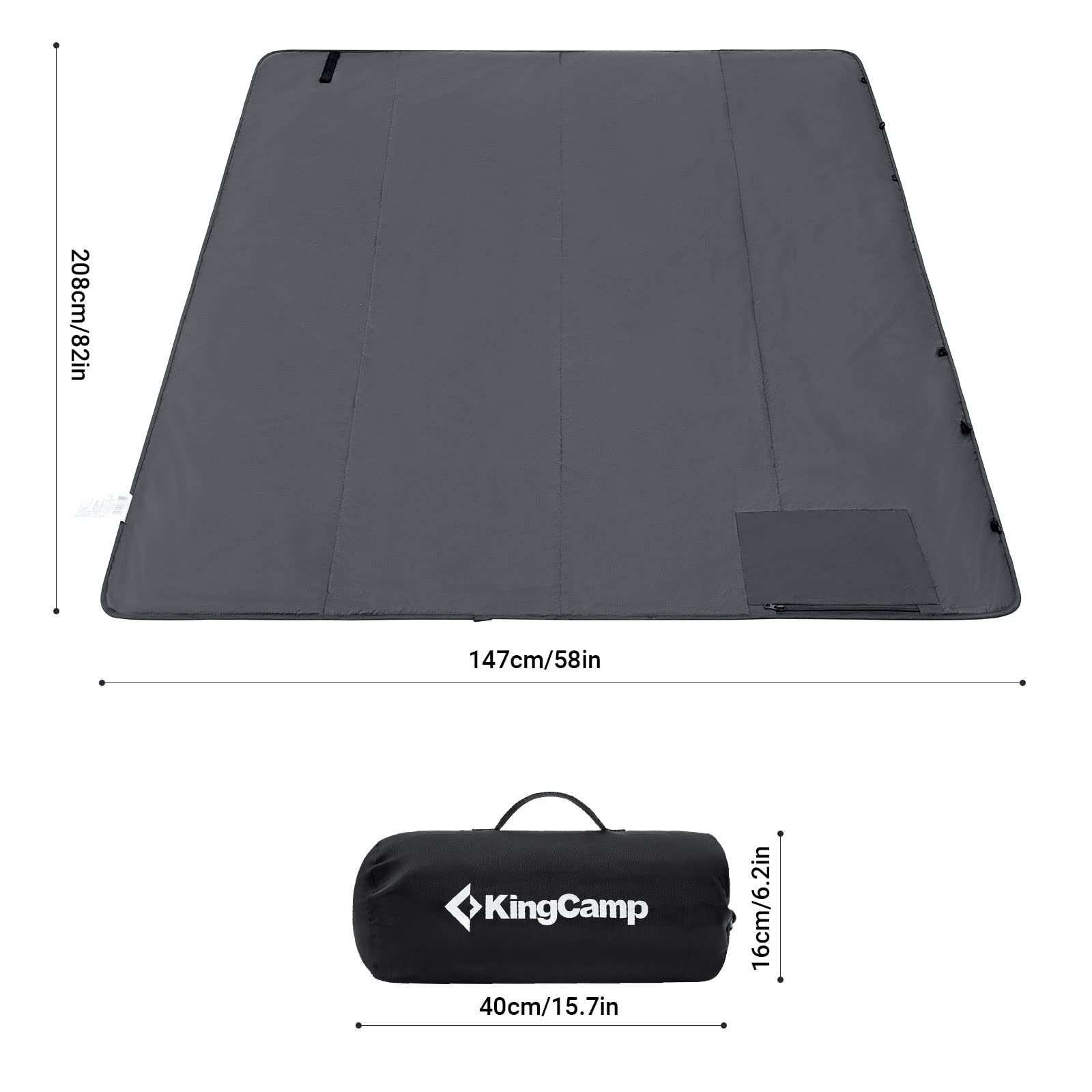 Foto 3 pulgar | Manta Kingcamp Impermeable 210t - Venta Internacional