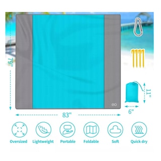 Foto 2 | Tapete de Picnic Impermeable Eo Safe Imports Esi-9343-1 Multicolor