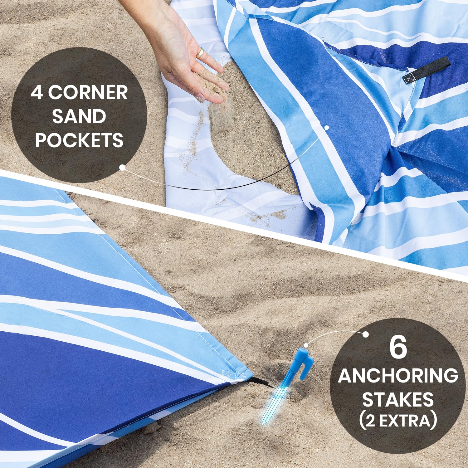 Foto 2 | Manta De Playa Everlasting Comfort, Impermeable Y Resistente A La Arena - Venta Internacional.
