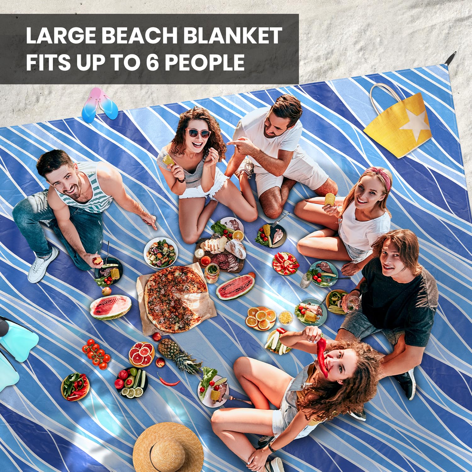 Foto 4 | Manta De Playa Everlasting Comfort, Impermeable Y Resistente A La Arena - Venta Internacional.