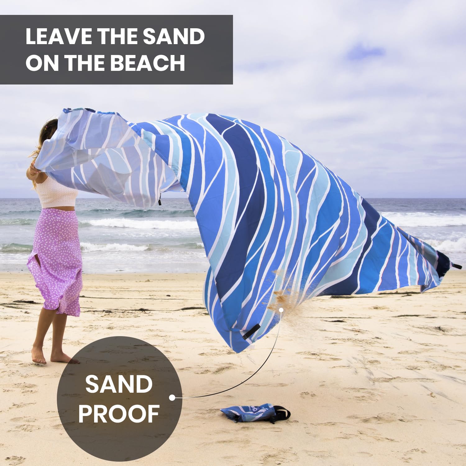 Foto 6 pulgar | Manta De Playa Everlasting Comfort, Impermeable Y Resistente A La Arena - Venta Internacional.
