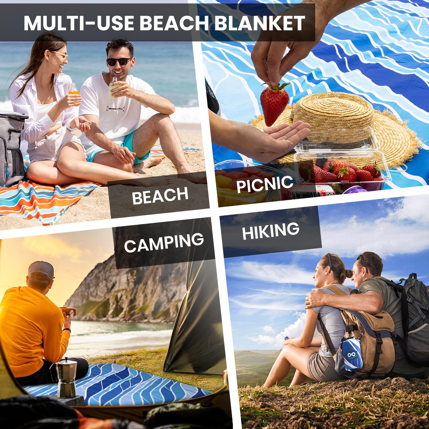 Foto 8 pulgar | Manta De Playa Everlasting Comfort, Impermeable Y Resistente A La Arena - Venta Internacional.