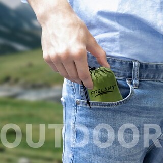 Foto 6 | Manta De Pícnic Con Bolsillo Frelaxy, Impermeable, Playa, Verde Militar - Venta Internacional.