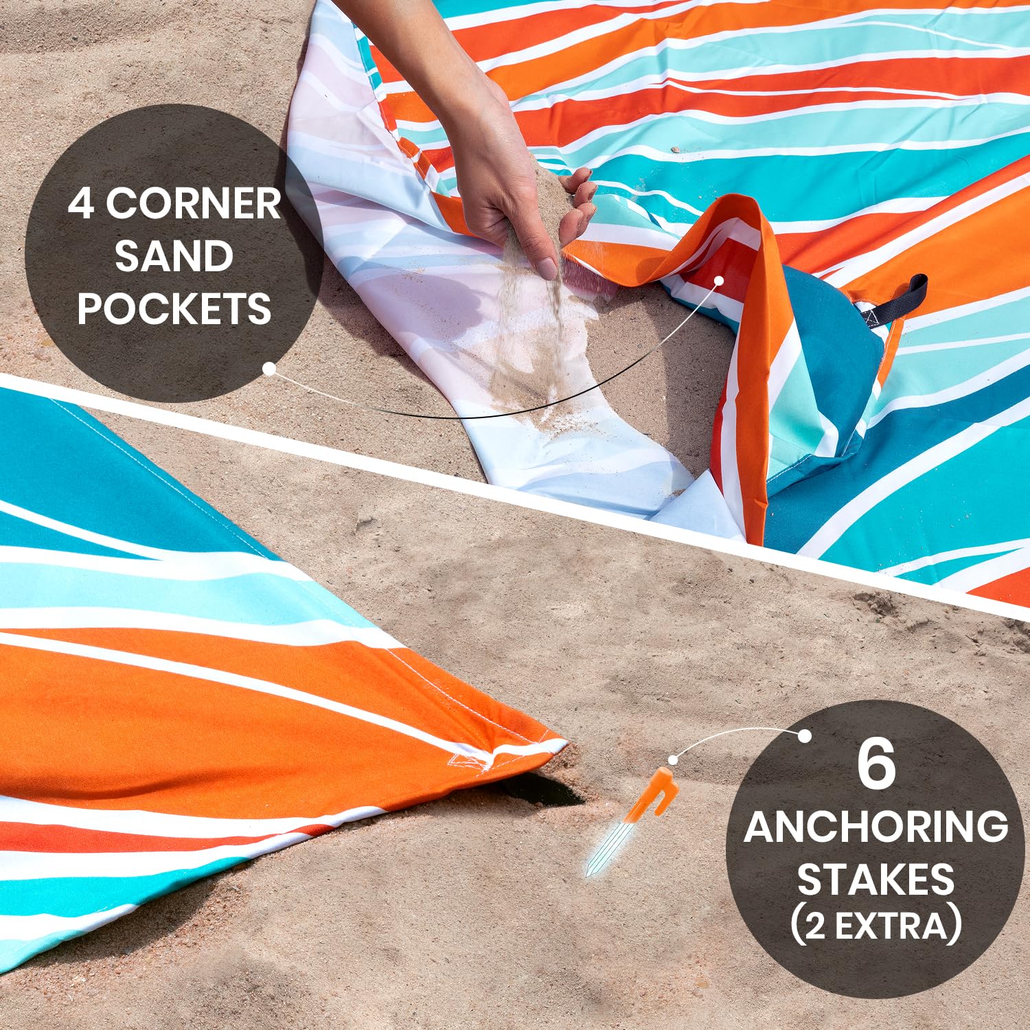 Foto 3 pulgar | Manta De Playa Everlasting Comfort, Impermeable Y Resistente A La Arena - Venta Internacional.