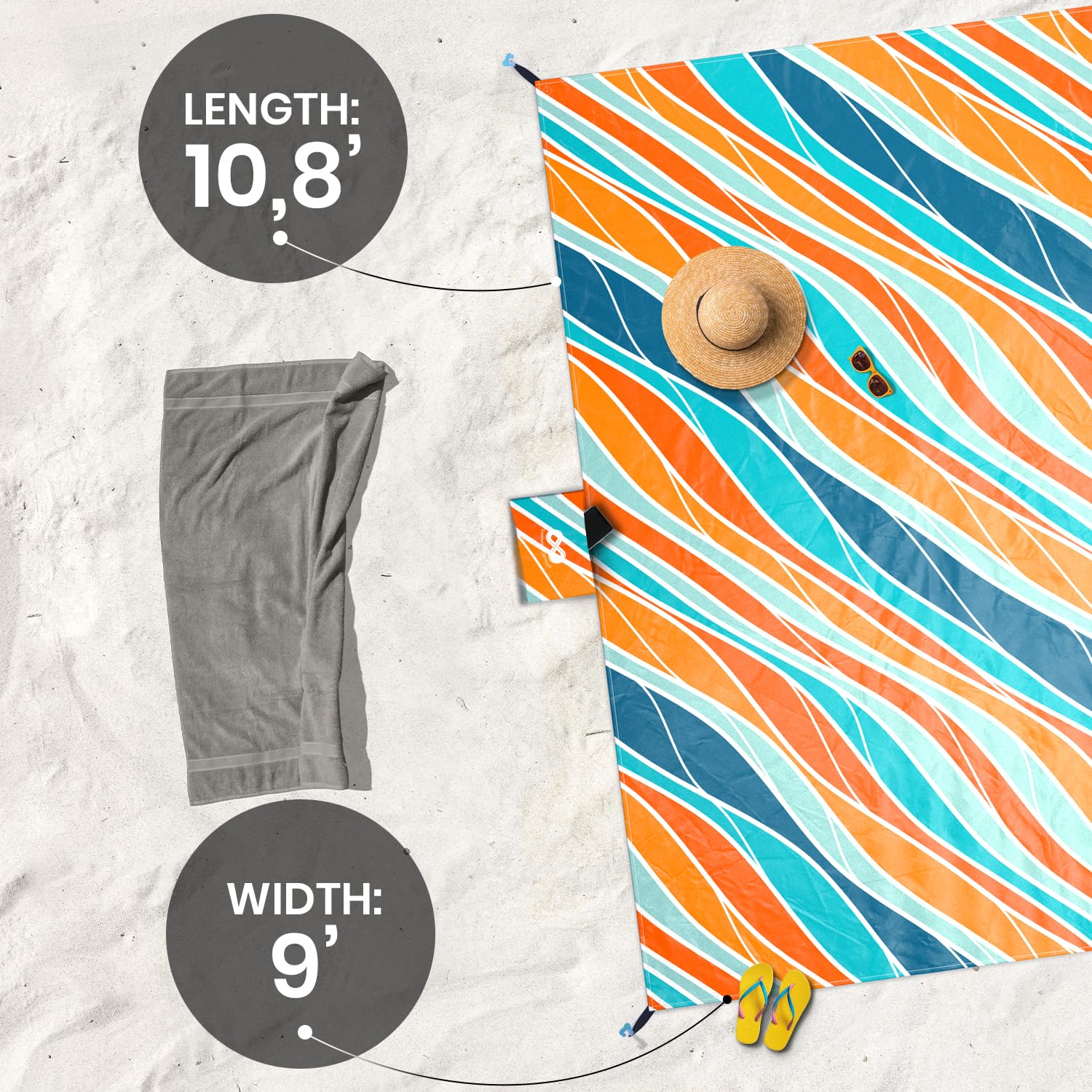 Foto 4 pulgar | Manta De Playa Everlasting Comfort, Impermeable Y Resistente A La Arena - Venta Internacional.