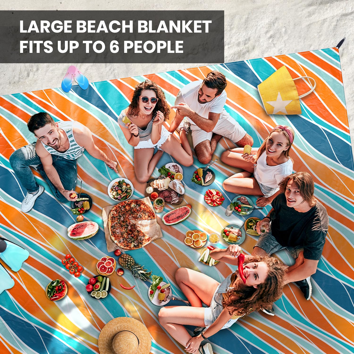 Foto 5 pulgar | Manta De Playa Everlasting Comfort, Impermeable Y Resistente A La Arena - Venta Internacional.
