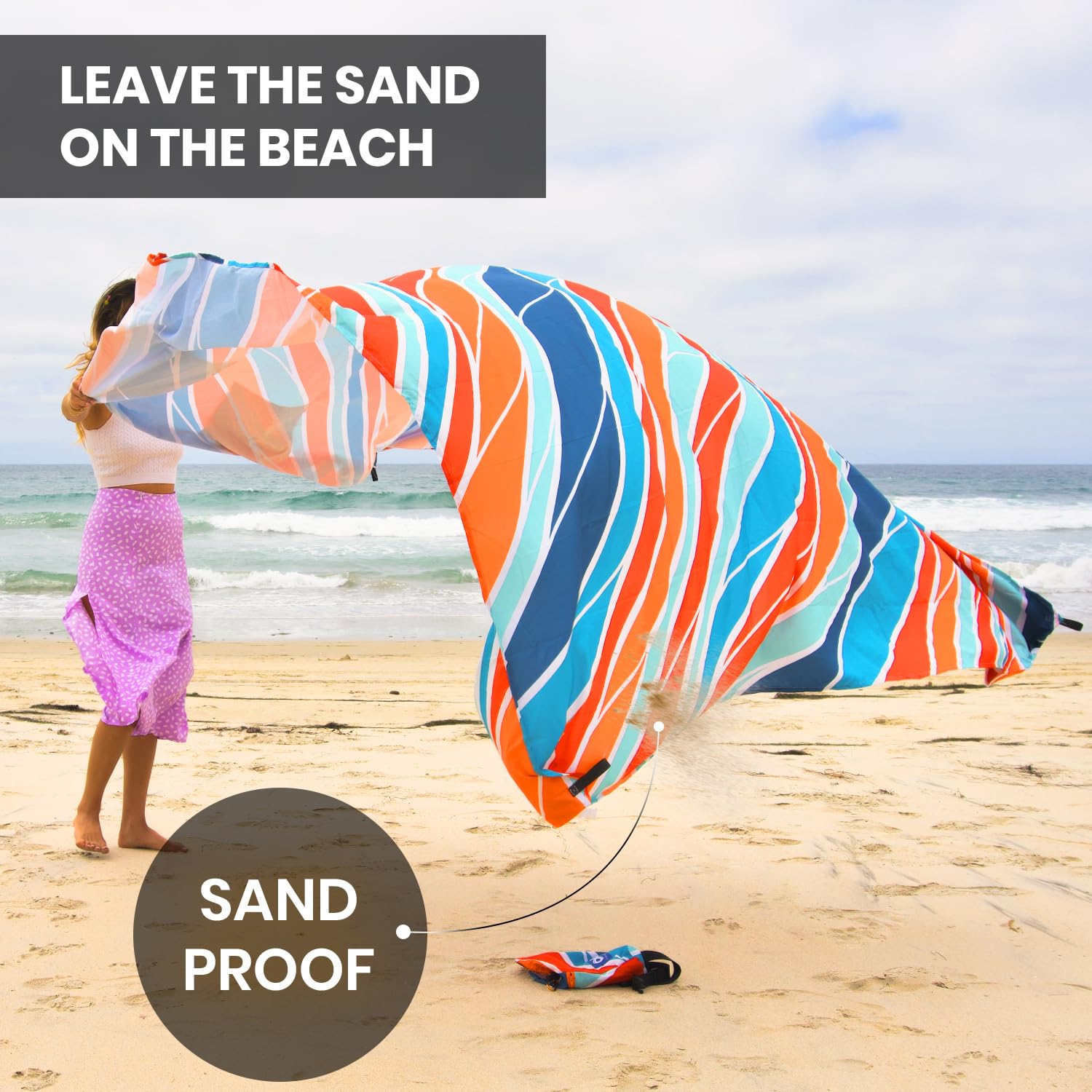Foto 6 pulgar | Manta De Playa Everlasting Comfort, Impermeable Y Resistente A La Arena - Venta Internacional.