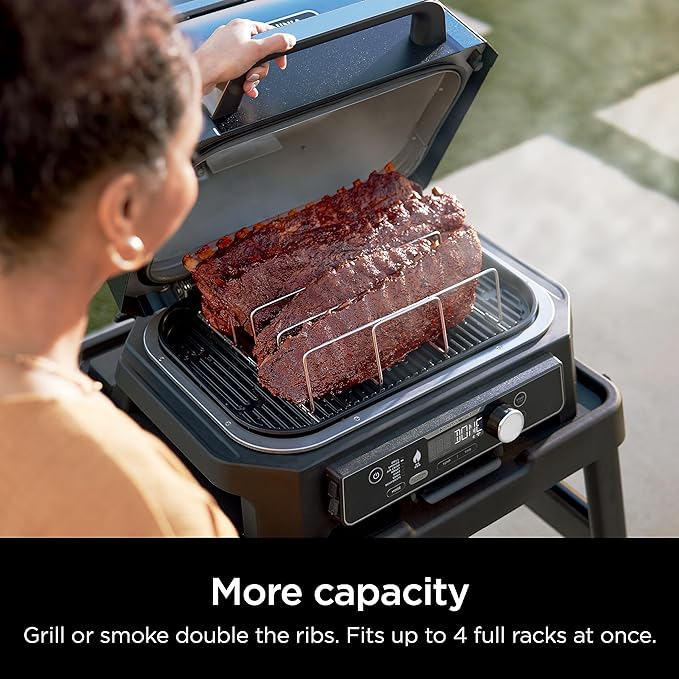 Foto 3 pulgar | Ninja Xskrackxl Woodfire Rib Rack, Compatible With Og800 And Og900 Series, Smokes 4 Full Racks Of Ribs, Elevates