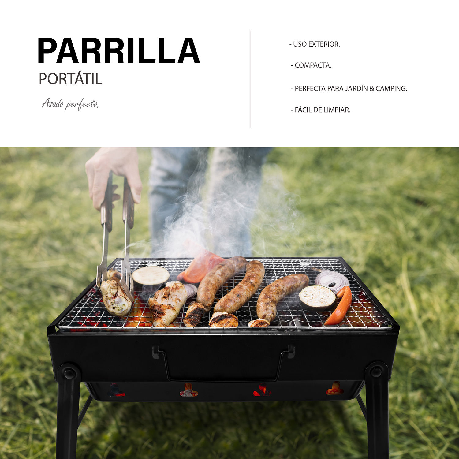 Foto 4 | Parrilla o Asador Andromeda 74868 Negro Inc Portátil