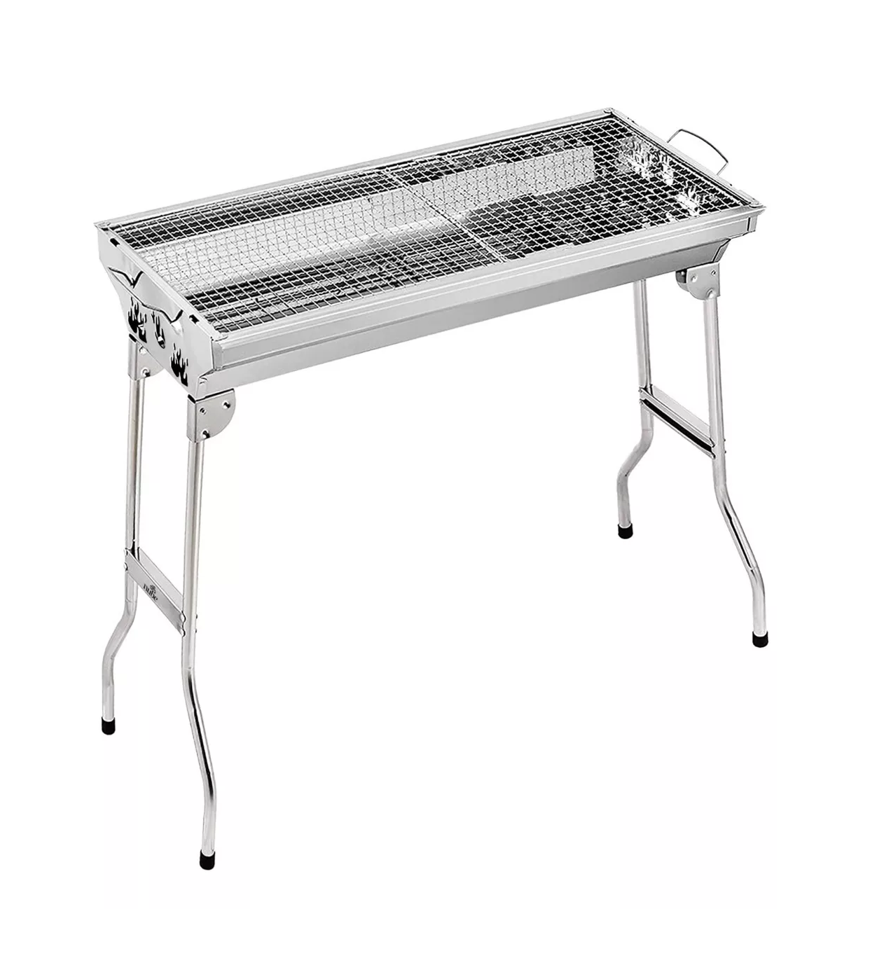 Foto 1 | Asador Plegable de Carbón Belug Plateado de Acero Inoxidable