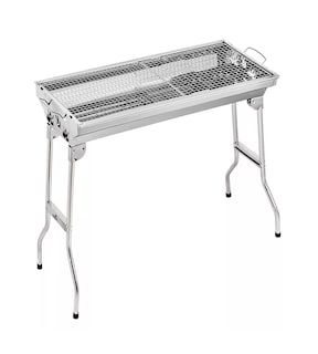Foto 1 | Asador Plegable de Carbón Belug Plateado de Acero Inoxidable