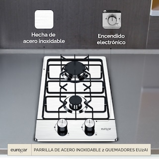 Foto 5 | Parrilla de Acero Inoxidable Avera Eu2ai 2 Quemadores Encendido Electrónico