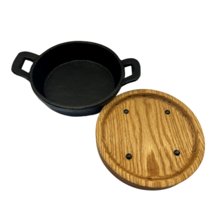 Foto 3 | Cazuela Hierro Fundido Small Multiusos Con Base De Madera