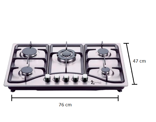 Foto 3 pulgar | Parrilla Empotrable Zmartech 5 Quemadores Acero Inoxidable