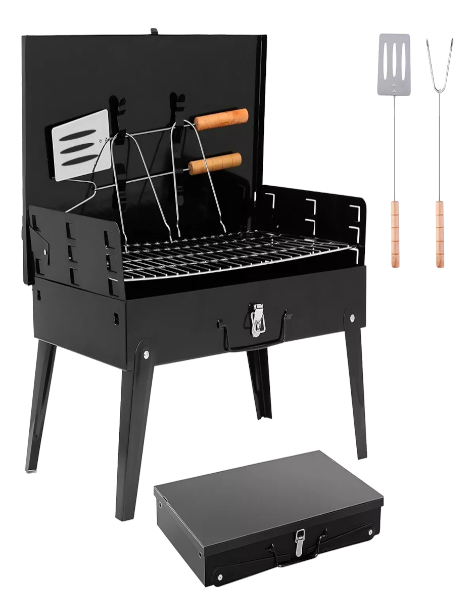 Foto 3 pulgar | Parrilla Asador Plegable Con Accesorios + Termo Güish Gratis