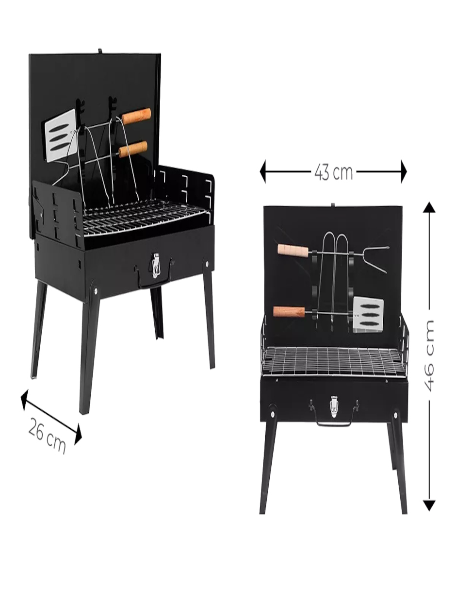 Foto 5 pulgar | Parrilla Asador Plegable Con Accesorios + Termo Güish Gratis