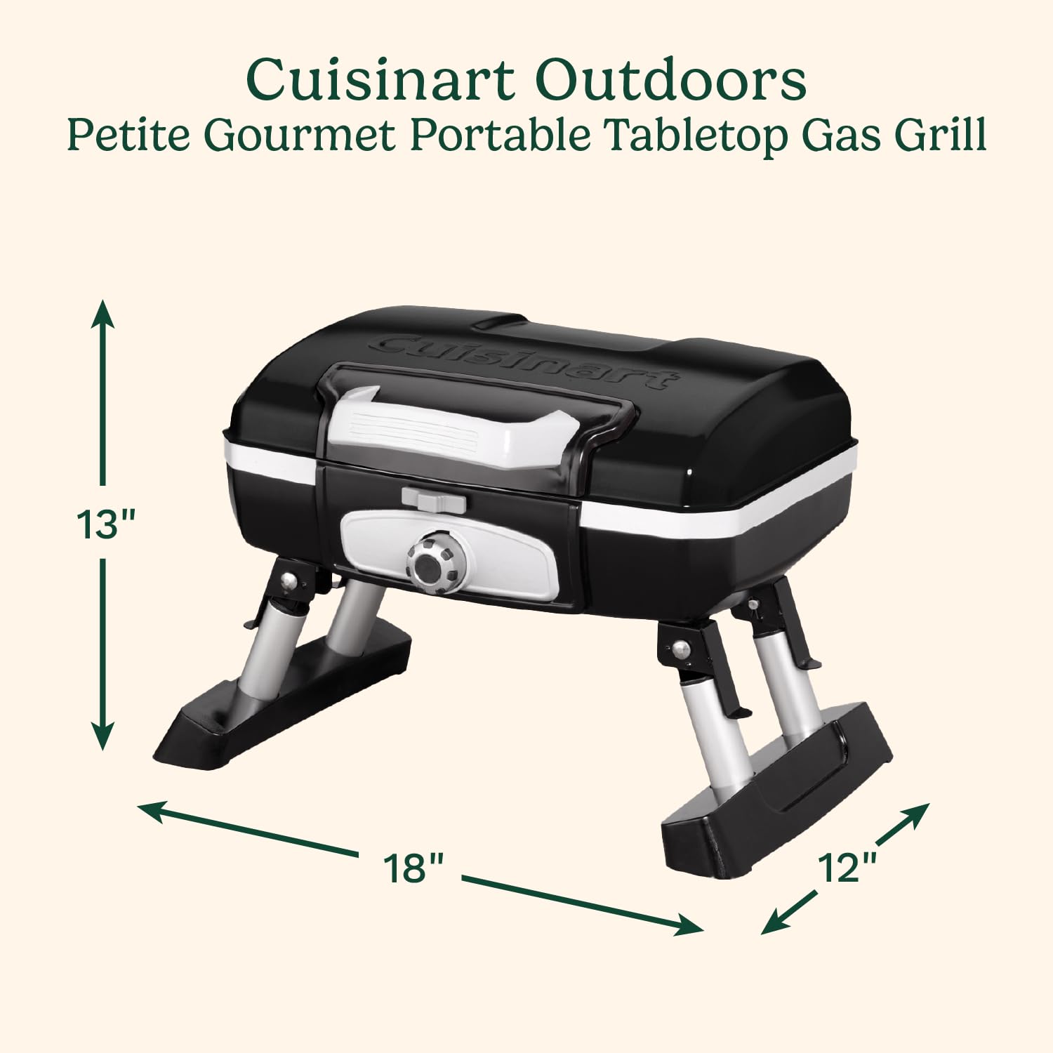 Foto 3 pulgar | Parrilla De Gas Cuisinart Cgg-180tb Portátil De Propano Negro - Venta Internacional.