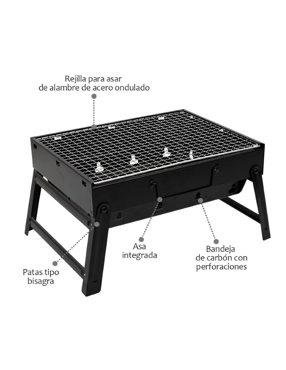 Foto 3 pulgar | Asador Parrilla Carbón Grill Cocina Bbq Portátil Cocina+regalo Termo De Agua Güish