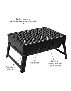 Foto 2 | Asador Parrilla Carbón Grill Cocina Bbq Portátil Cocina+regalo Termo De Agua Güish