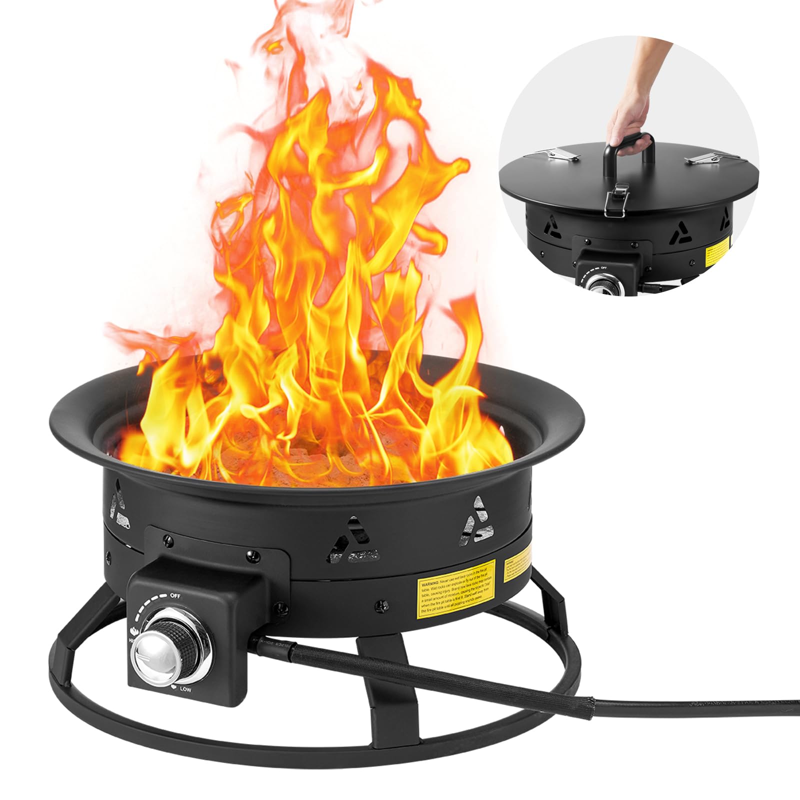 Foto 1 | Fogata De Propano Portátil Vevor Hoguera De Gas Para Exteriores De 19 Pulgadas - Venta Internacional.