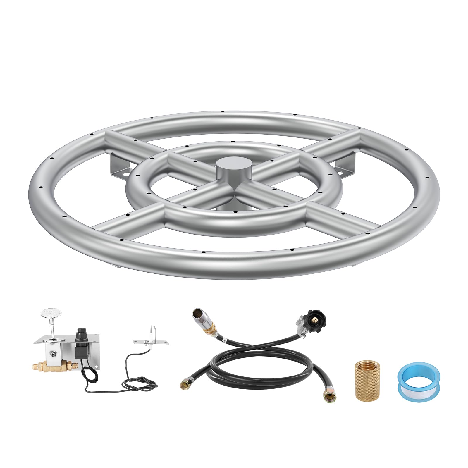 Sartén Para Fogatas Vevor Redonda De Acero Inoxidable De 30 Cm Con 92.000 Btu - Venta Internacional.