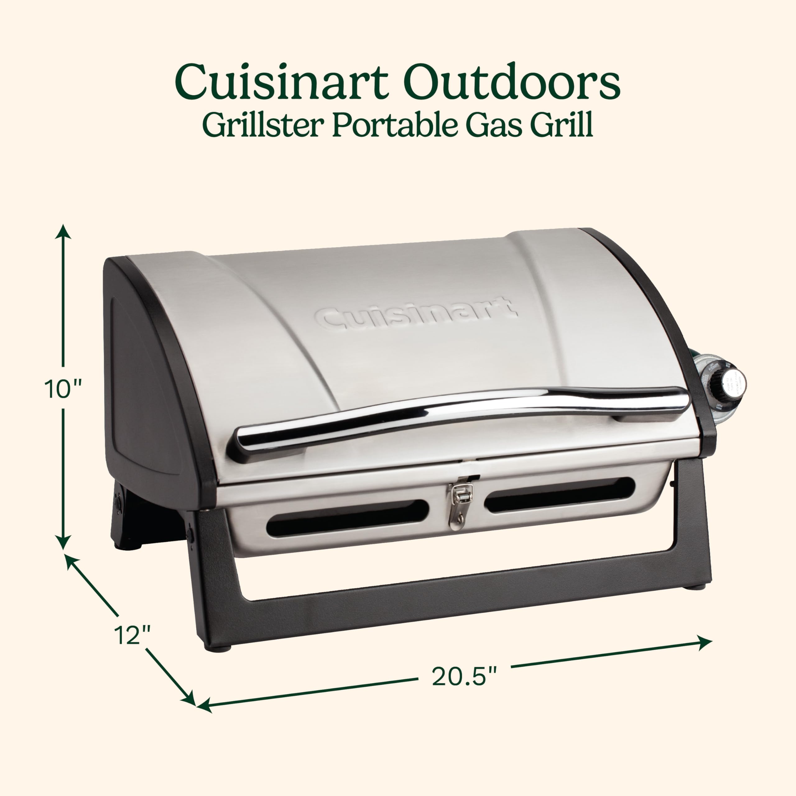 Foto 3 pulgar | Parrilla De Gas Cuisinart Grillster De Acero Inoxidable 8000 Btu - Venta Internacional.