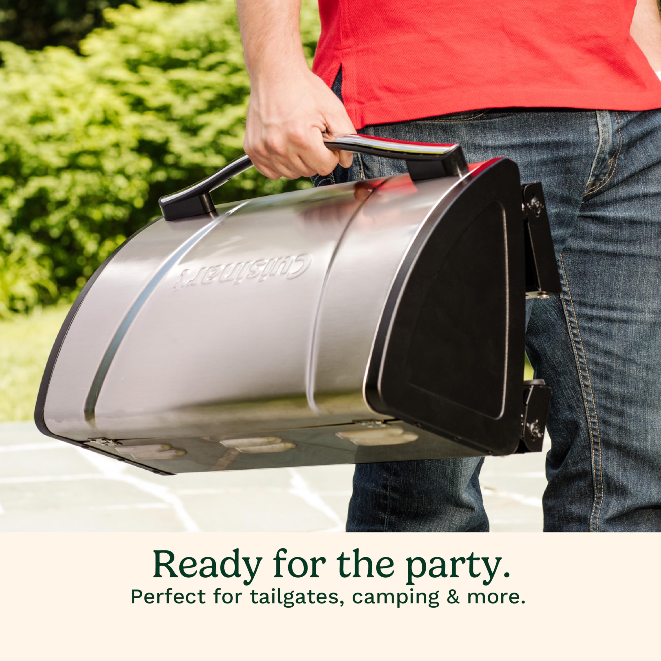 Foto 7 pulgar | Parrilla De Gas Cuisinart Grillster De Acero Inoxidable 8000 Btu - Venta Internacional.