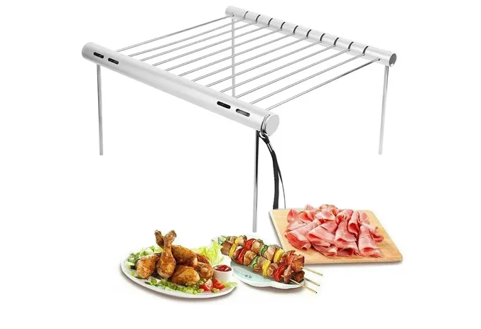 Xtellar Parrilla Portátil Retráctil De Acero Inoxidable Para Experiencias Gourmet Auténticas