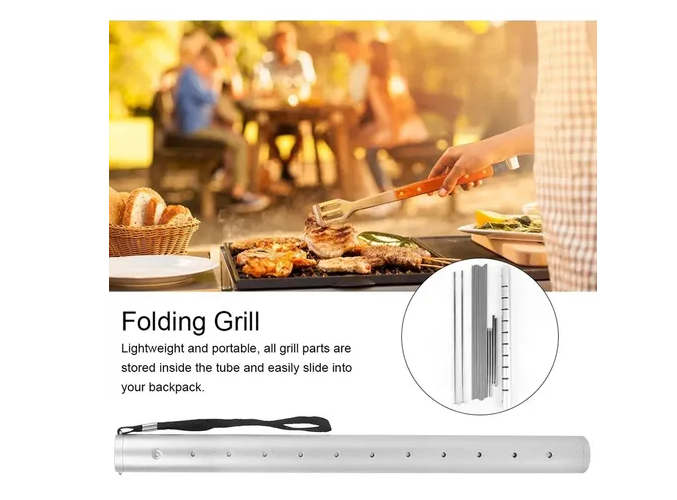 Foto 4 | Xtellar Parrilla Portátil Retráctil De Acero Inoxidable Para Experiencias Gourmet Auténticas