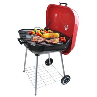Foto 3 | Asador Cuadrado 18'' Aquila con Ruedas color Negro