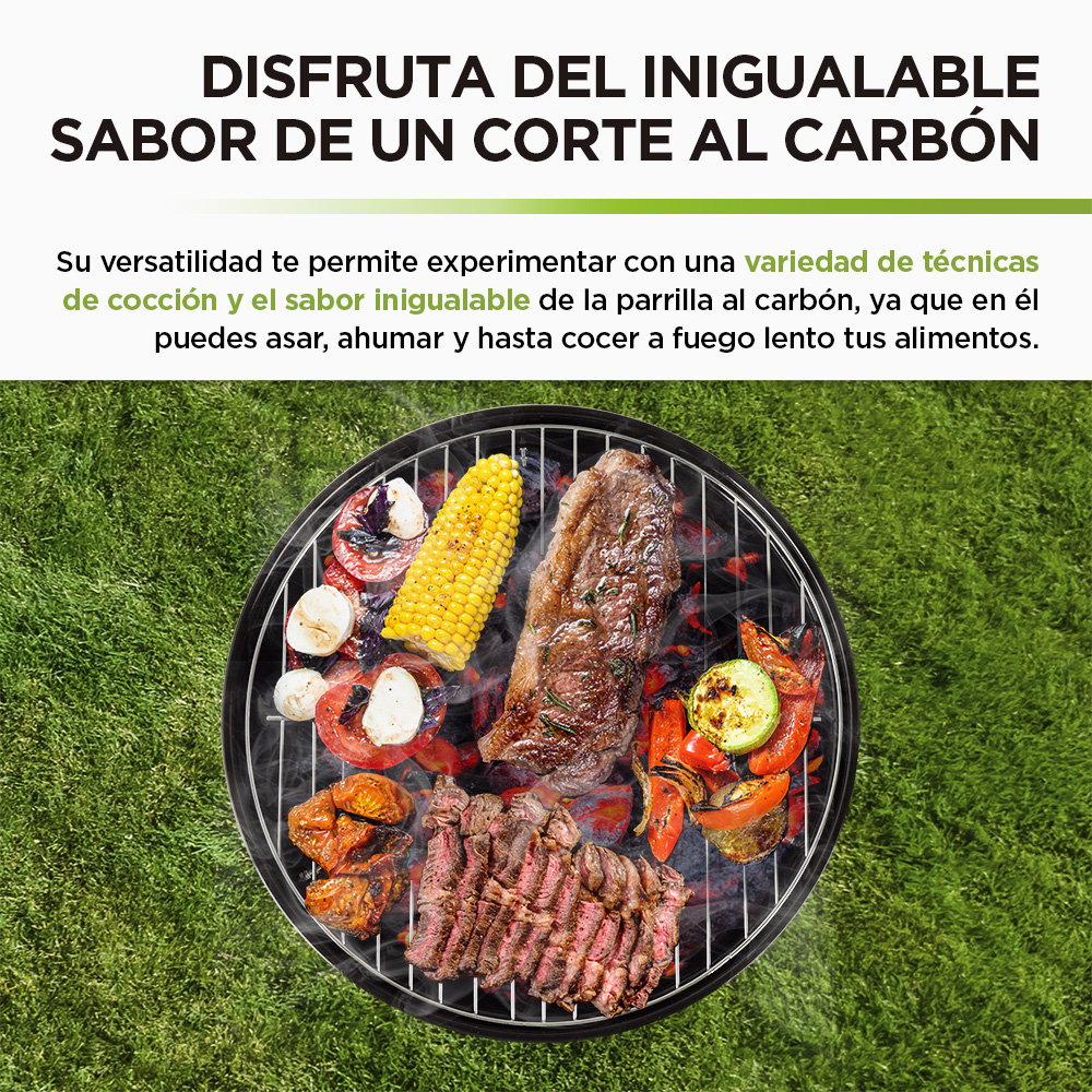 Foto 5 pulgar | Asador de Carbón Redlemon Hikeo 83344 Parrilla Portátil 36 cm Rojo con Negro