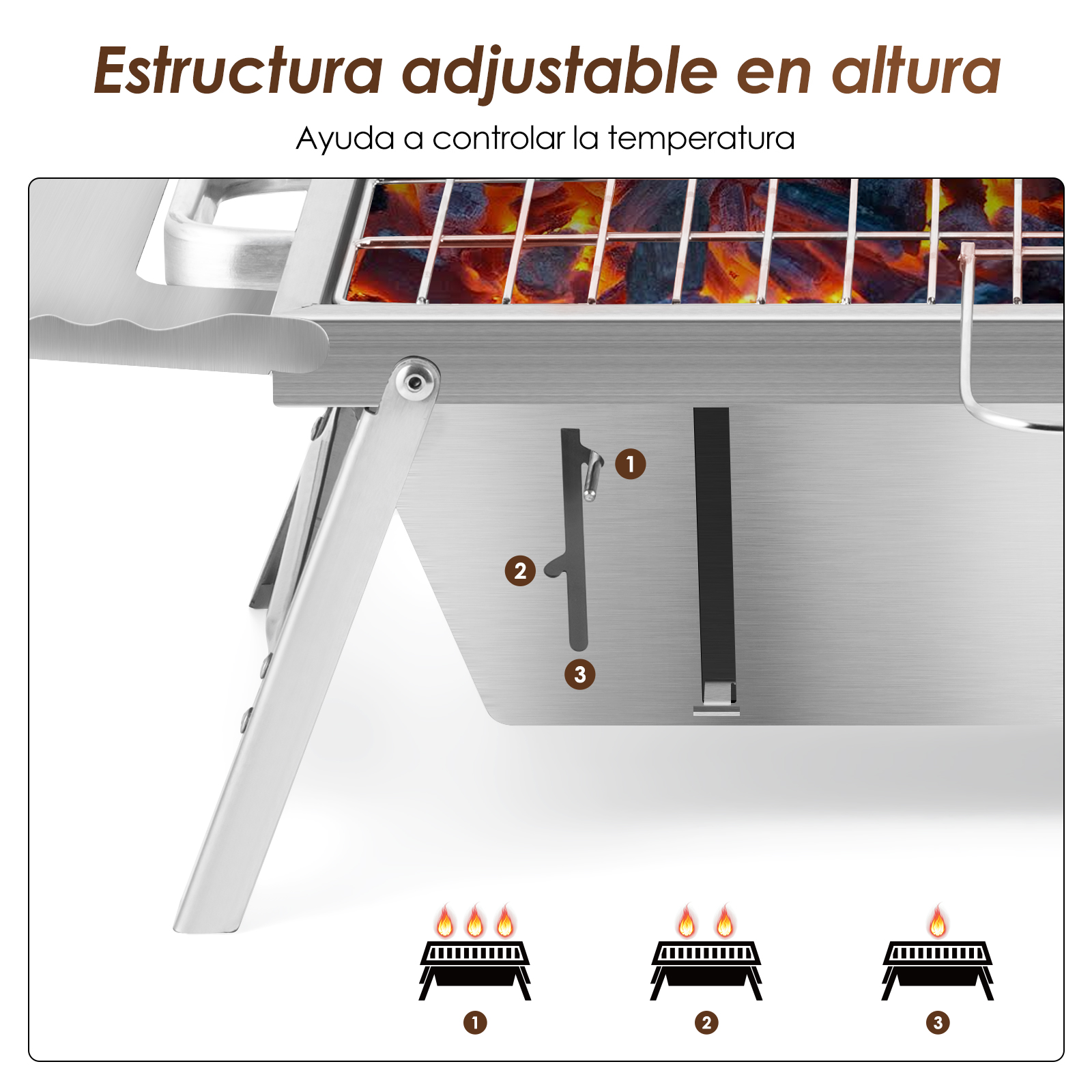 Foto 8 pulgar | Mini Asador de Acero Inoxidable Plegable Generac K10156