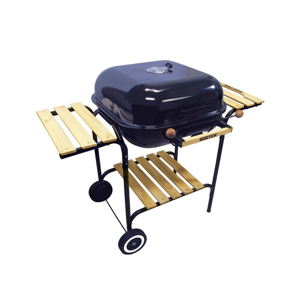 Asador Charola C/transportadoras Ruedas Azul Surtek $6,426