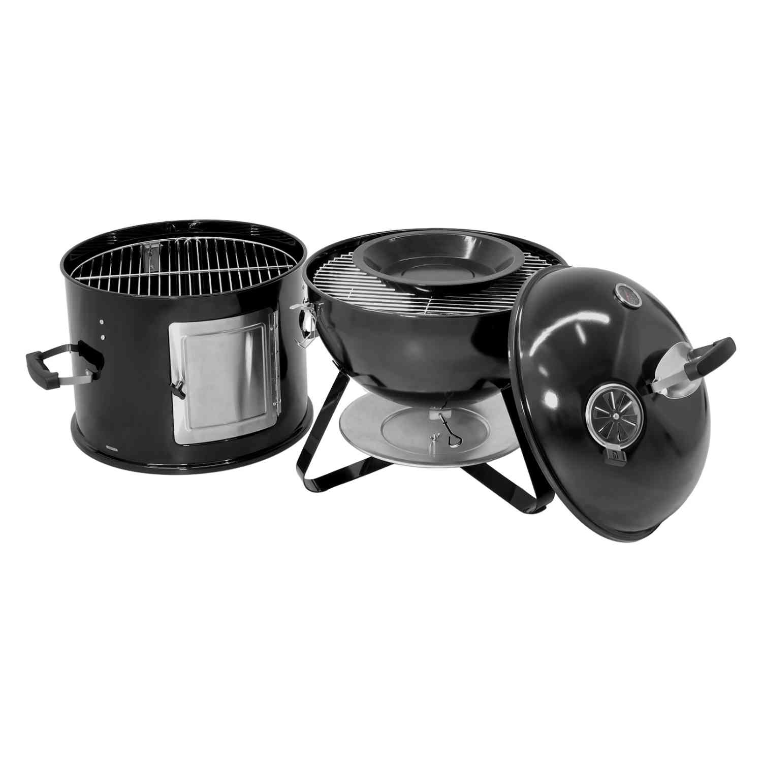 Foto 3 pulgar | Asador Ahumador Tipo Bala 2 en 1 Rack & Pack Negro 2 Parrillas