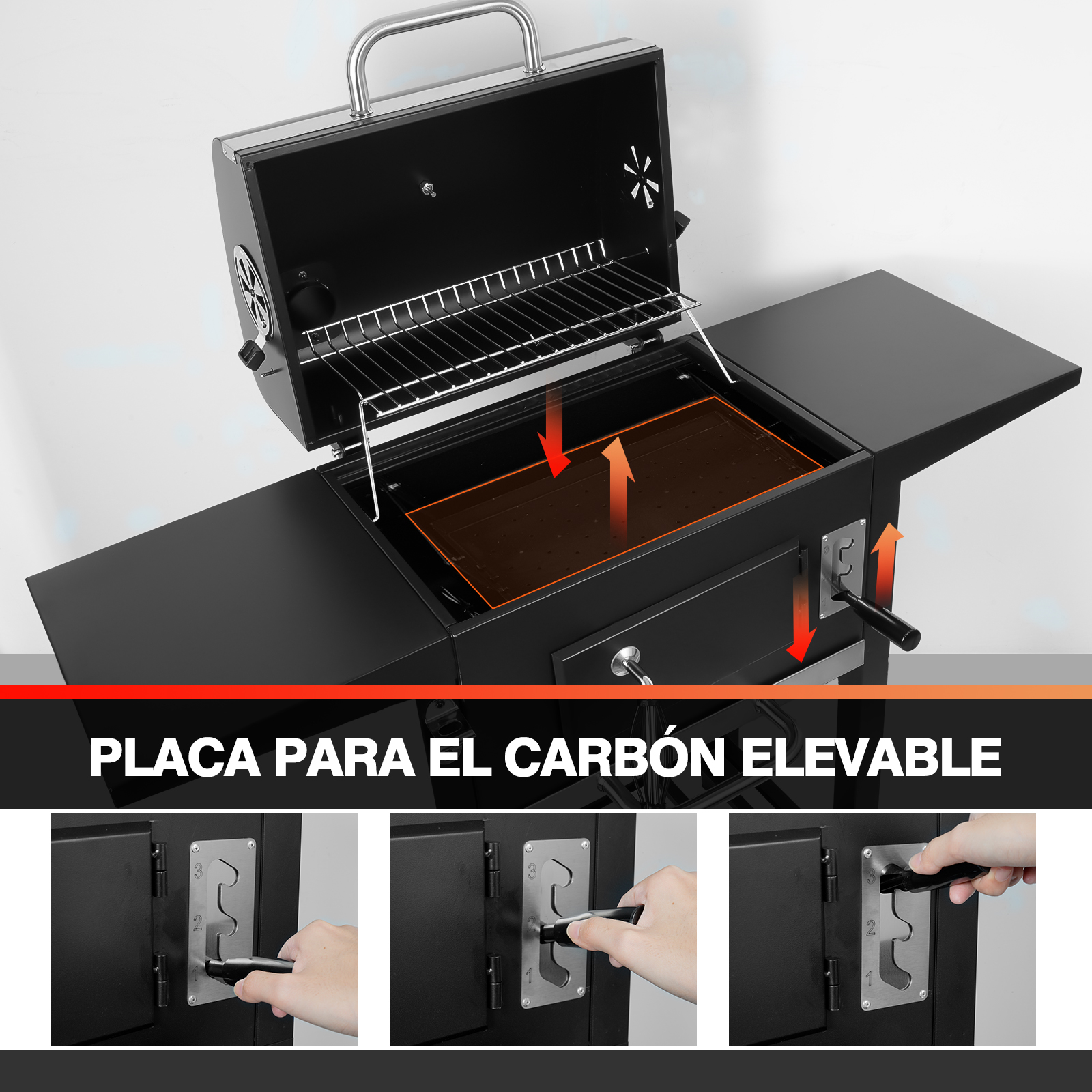 Foto 5 pulgar | Asador de Carbón Generac Negro