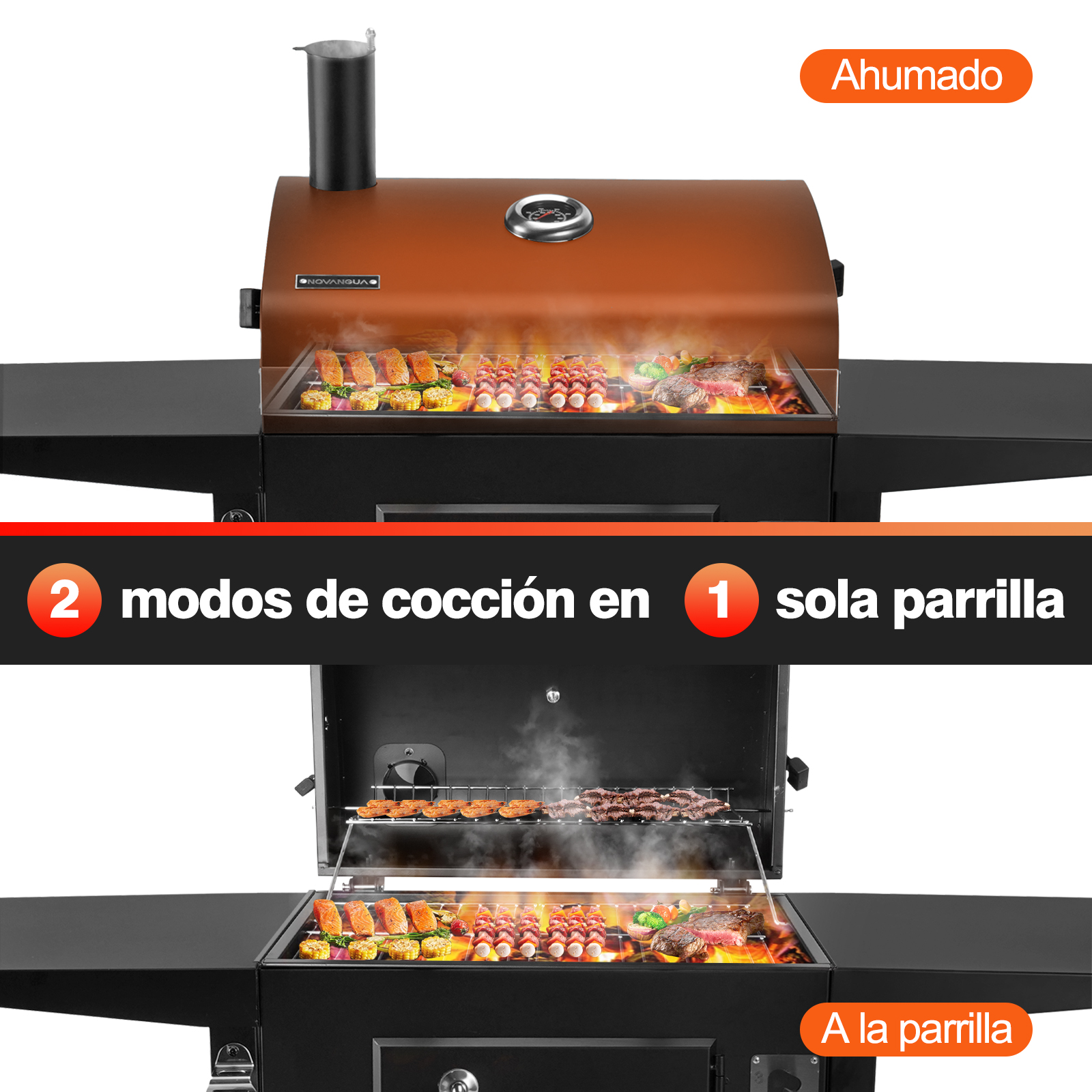 Foto 6 pulgar | Asador de Carbón Generac Negro