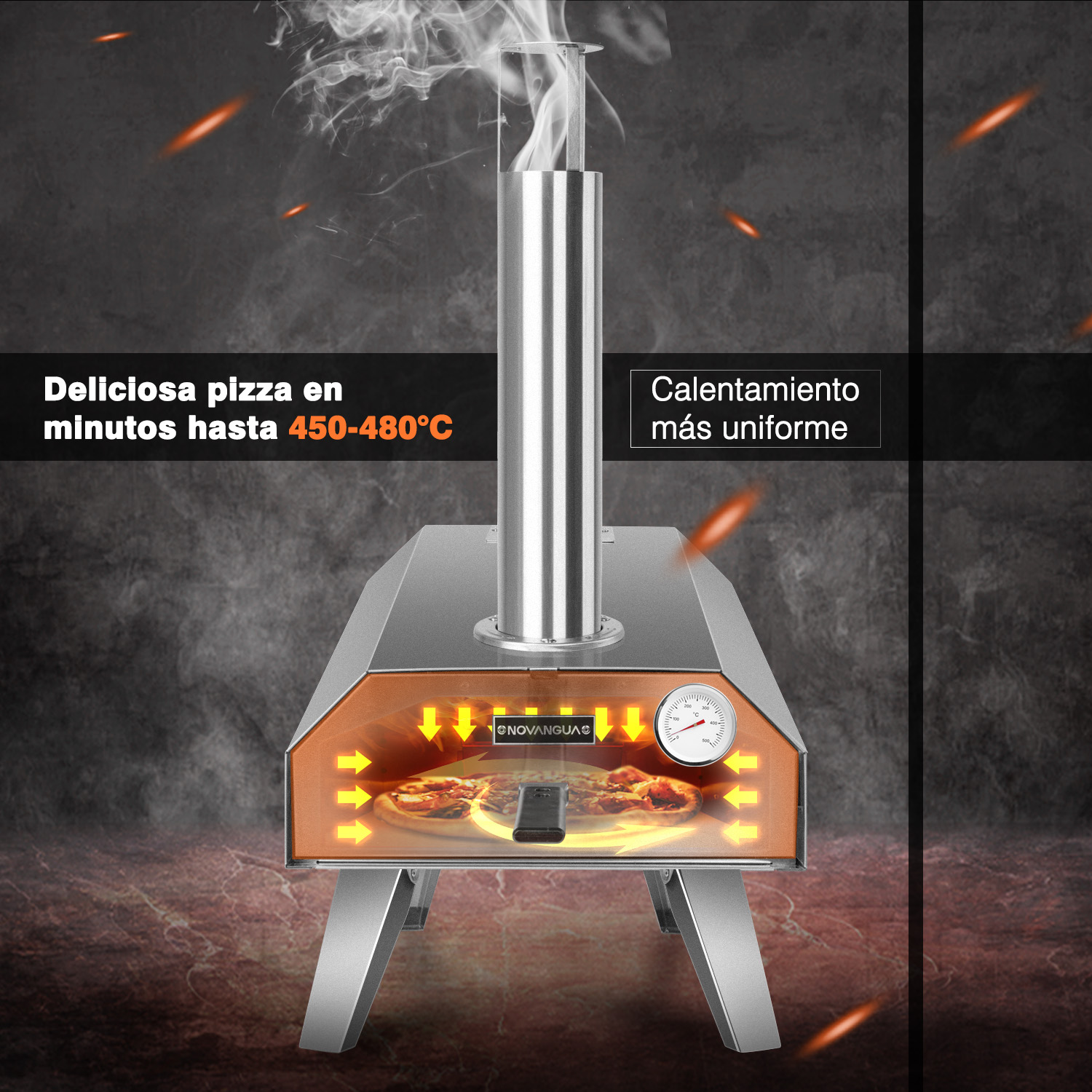Foto 3 pulgar | Horno Sankee K10160 de Acero Inoxidable para Pizza