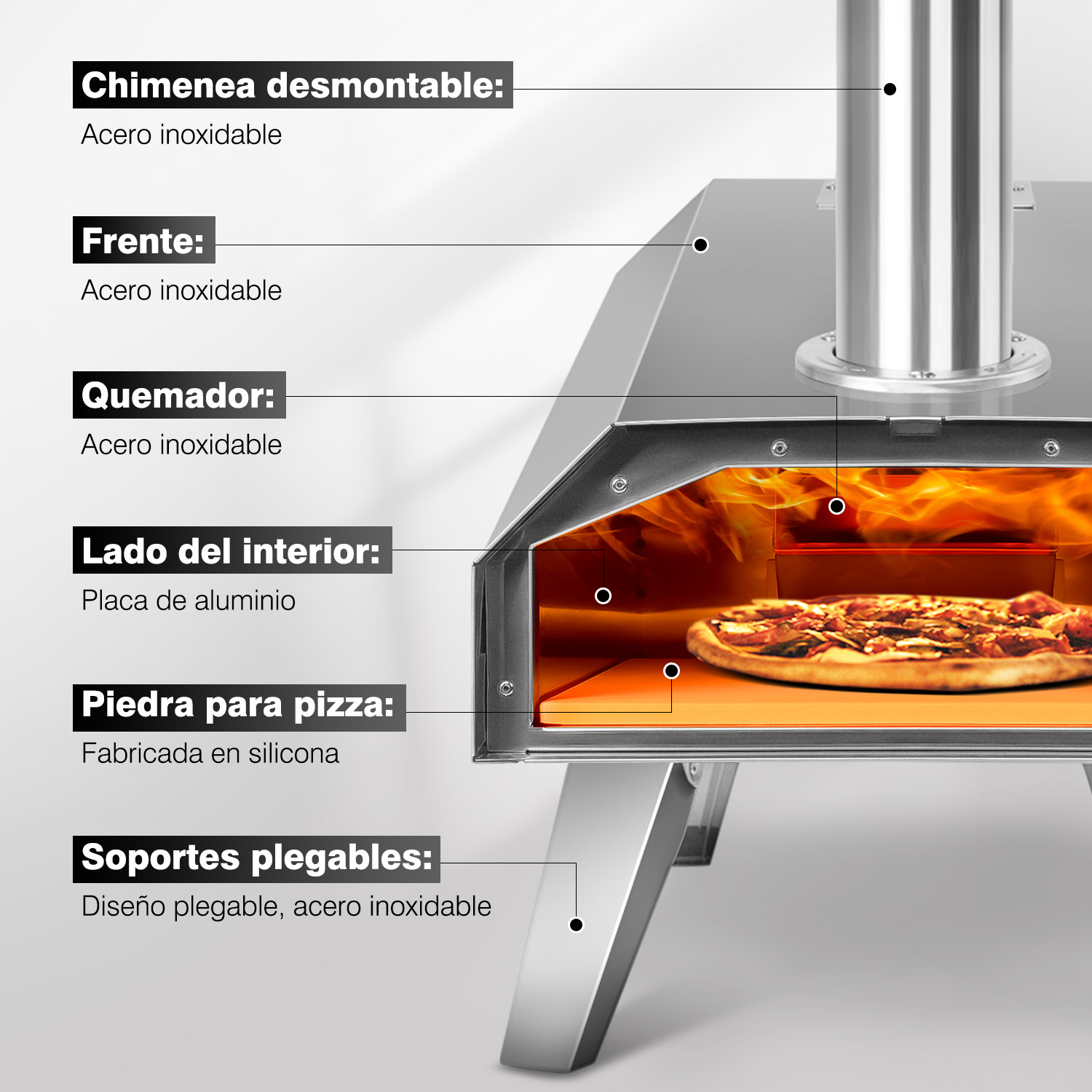 Foto 4 pulgar | Horno Sankee K10160 de Acero Inoxidable para Pizza