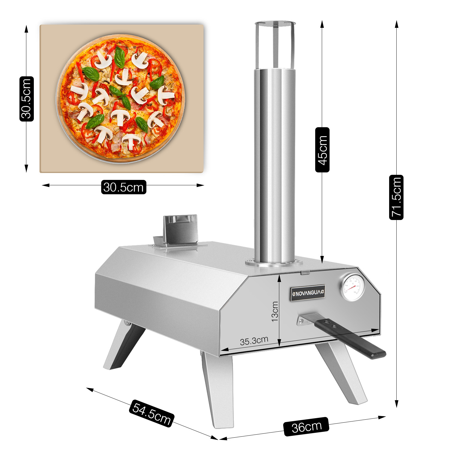 Foto 9 pulgar | Horno Sankee K10160 de Acero Inoxidable para Pizza
