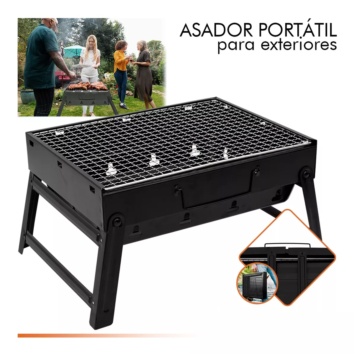 Foto 2 | Asador de Mesa Portátil Eo Safe Imports Esi-11255 Negro