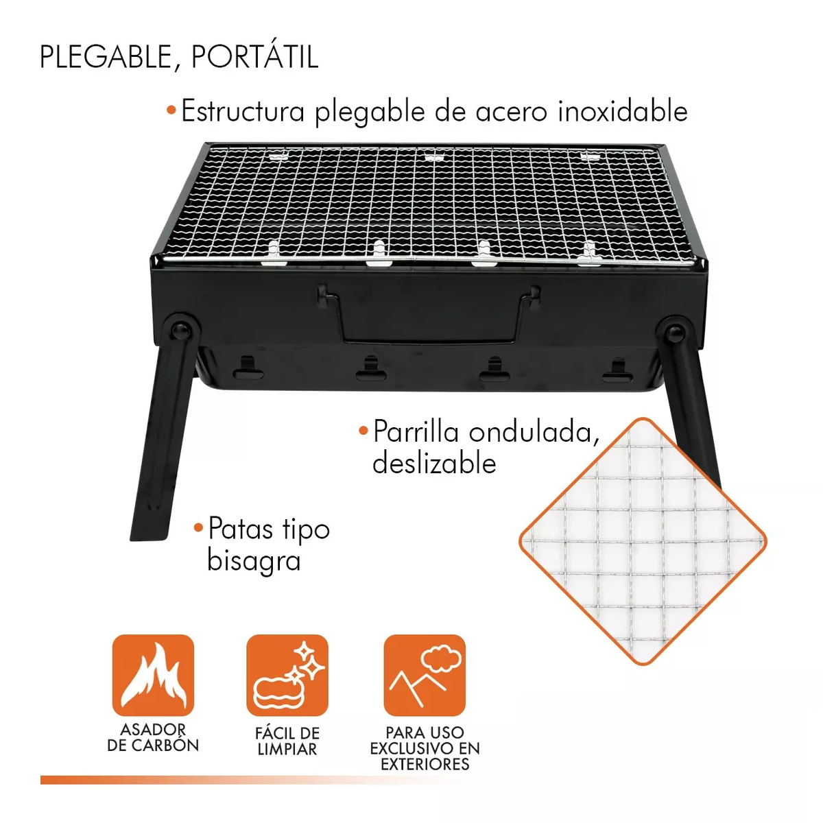 Foto 4 pulgar | Asador de Mesa Portátil Eo Safe Imports Esi-11255 Negro